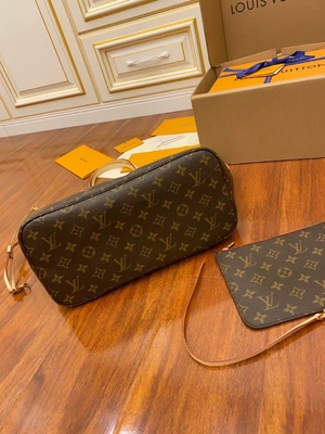 کیف لویی ویتون مونوگرام صورتی مونوگرام بوم Neverfull Mm چرم ایتالیایی درجه یک