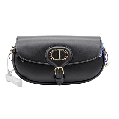 کیف زنجیر زین گوساله مشکی Dior Bobby East West Bag Hobo