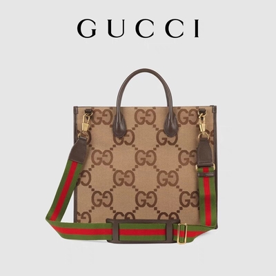 کیف شانه برند GUCCI Jumbo GG Tote Bag Camel Men Gentleman