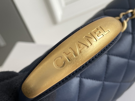 Caviar Chanel Mini Rectangular Caviar 2020 پوست بره دانه‌دار و فلز طلایی
