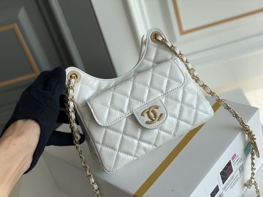 کیف‌های کروز مدل 2023 Chanel Chanel از پوست گوساله سفید کلاسیک