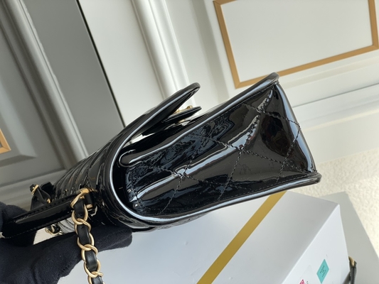 کیف 22k زنانه شانل 2022 چرم اختراع توفو طلای مشکی