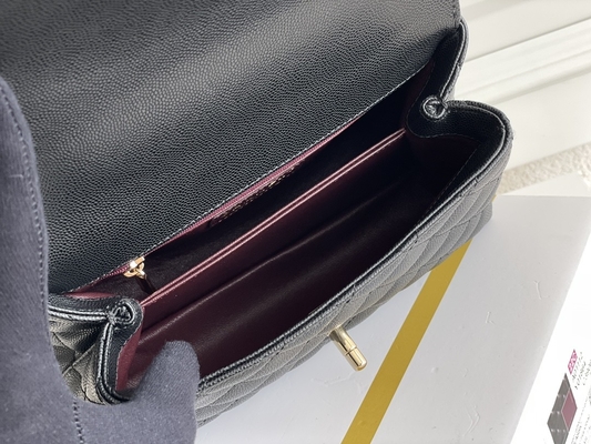 ***کیف دستی زنانه مارک دار خیاطی Hemming از پوست بره کیف ذوزنقه ای شانل