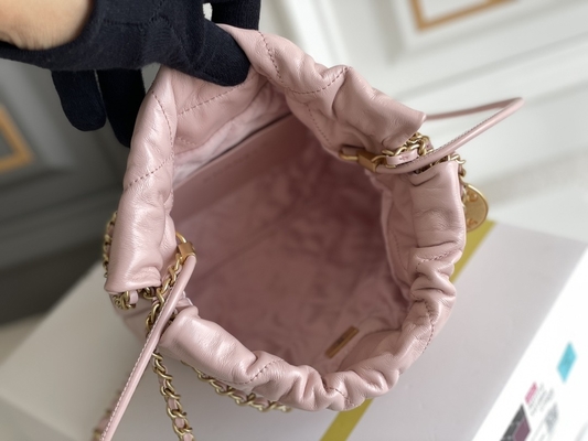 کیف دستی زنانه مارک شانل 22B MINI 22S پوست گوساله صورتی سفید مشکی زرد