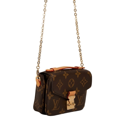 کیف طرح کوتاه مونوگرام Micro Metis LV Crossbody کیف قهوه ای