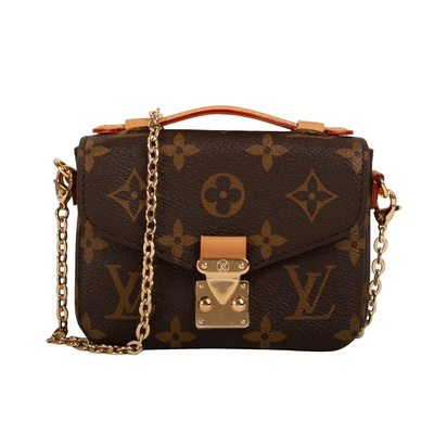 کیف طرح کوتاه مونوگرام Micro Metis LV Crossbody کیف قهوه ای