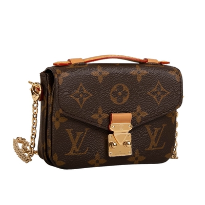 کیف طرح کوتاه مونوگرام Micro Metis LV Crossbody کیف قهوه ای