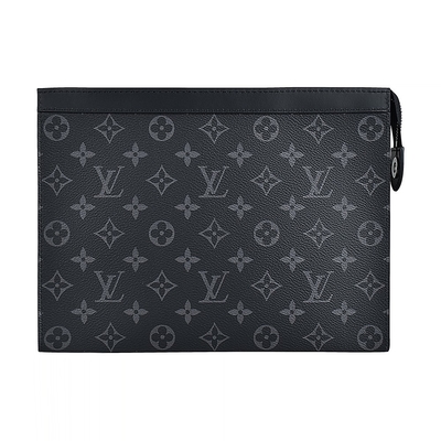کیف مردانه مدل مونوگرام Eclipse Pochette Louis Vuitton Voyage Pouch Bom Tim