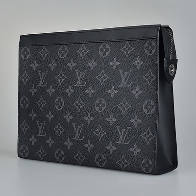 کیف مردانه مدل مونوگرام Eclipse Pochette Louis Vuitton Voyage Pouch Bom Tim