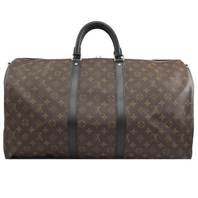 بوم با روکش Macassar LV Keepall BandoulièRe 55 Louis Vuitton M56714