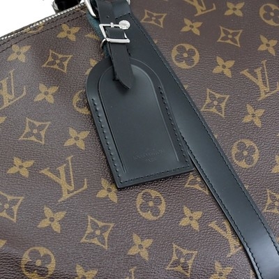 بوم با روکش Macassar LV Keepall BandoulièRe 55 Louis Vuitton M56714