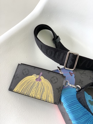 کیف LV X YK Mini Designer کیف پول لویی ویتون پوچت Voyage Pumpkin Print Gaston Wearable Wallet