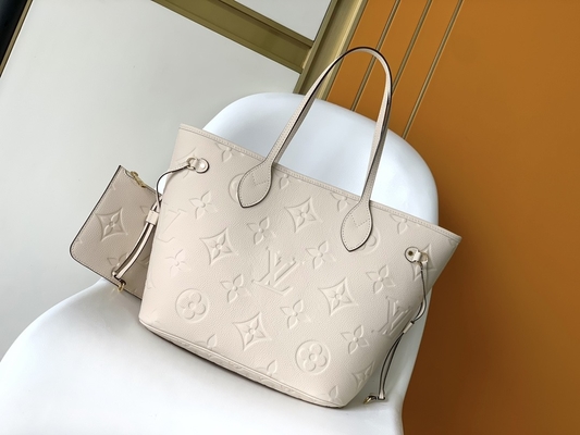 کیف دستی بژ بوم Neverfull MM با مارک قبلی مورد علاقه