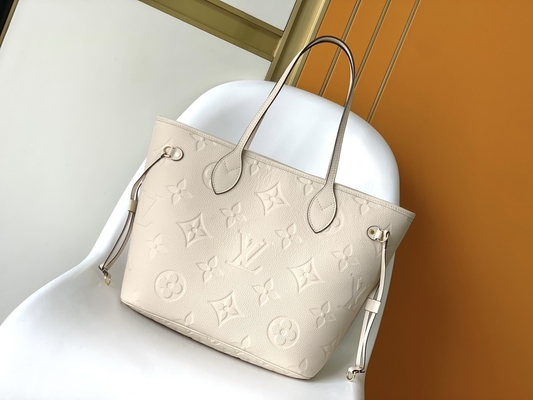 کیف دستی بژ بوم Neverfull MM با مارک قبلی مورد علاقه