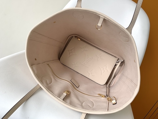 کیف دستی بژ بوم Neverfull MM با مارک قبلی مورد علاقه