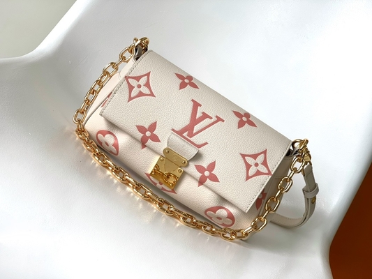 کیف کرم مینی اسلینگ مورد علاقه مارک LV Rose Trianon Two Monogram Empreinte Leather