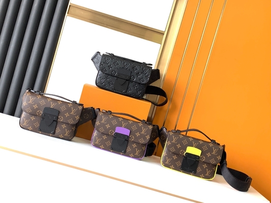 Charm S Lock Louis Vuitton Monogram Macassar Barrel Pouch Messenger