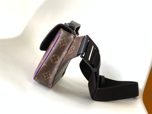Charm S Lock Louis Vuitton Monogram Macassar Barrel Pouch Messenger
