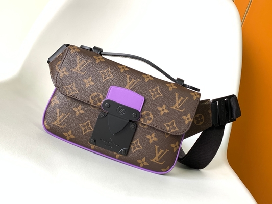 Charm S Lock Louis Vuitton Monogram Macassar Barrel Pouch Messenger