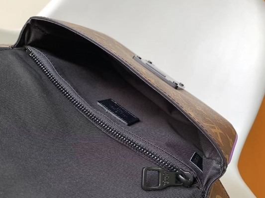 Charm S Lock Louis Vuitton Monogram Macassar Barrel Pouch Messenger