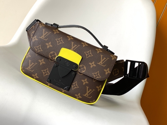 Charm S Lock Louis Vuitton Monogram Macassar Barrel Pouch Messenger