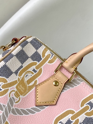 بوم روکش دار Speedy Louis Vuitton Damier Azur 25 M46390