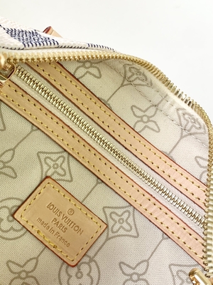 بوم روکش دار Speedy Louis Vuitton Damier Azur 25 M46390