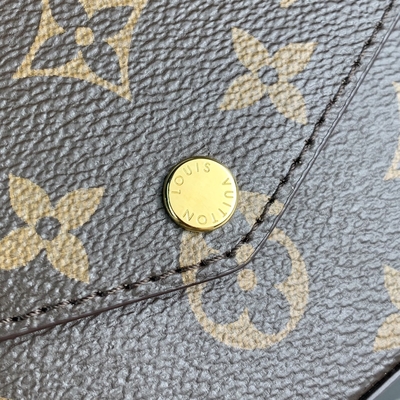 کیف پول Mini LV Felicie Pochette Monogram کیف پول آستر فوشیا