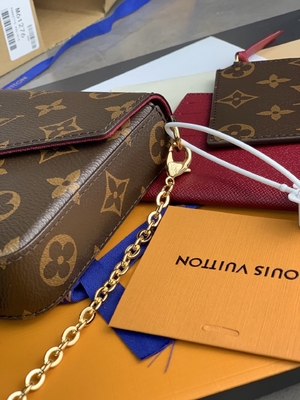 کیف پول Mini LV Felicie Pochette Monogram کیف پول آستر فوشیا
