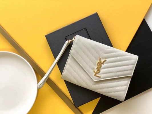کیف کلاچ پاکت چرم مونوگرام مونوگرام Caviar YSL