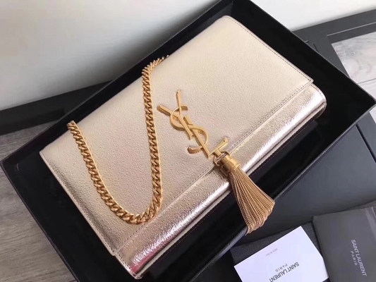 بند قابل تنظیم پلی استر Saint Laurent کیف Woc YSL با بسته شدن زیپ نقره ای