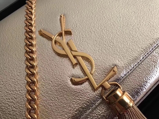 بند قابل تنظیم پلی استر Saint Laurent کیف Woc YSL با بسته شدن زیپ نقره ای