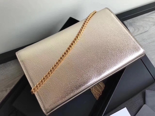 بند قابل تنظیم پلی استر Saint Laurent کیف Woc YSL با بسته شدن زیپ نقره ای