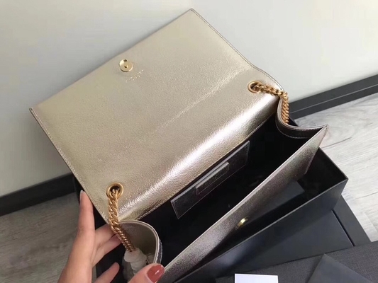 بند قابل تنظیم پلی استر Saint Laurent کیف Woc YSL با بسته شدن زیپ نقره ای