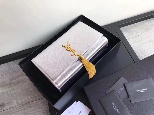 بند قابل تنظیم پلی استر Saint Laurent کیف Woc YSL با بسته شدن زیپ نقره ای