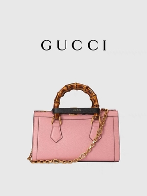 کیف دستی چرم صورتی GG Gucci Diana کیف دستی بامبو OEM
