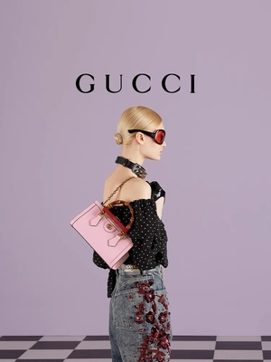 کیف دستی چرم صورتی GG Gucci Diana کیف دستی بامبو OEM