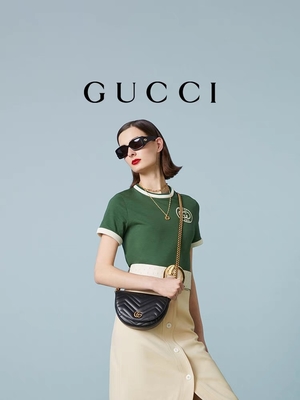 زنجیر کیف مسنجر مارک چرم مشکی GG Marmont Tote Matelasse