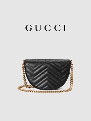 زنجیر کیف مسنجر مارک چرم مشکی GG Marmont Tote Matelasse
