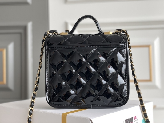 Chanel 22 Mini Designer Purses Black Spell Gold Chanel with Drop Flap