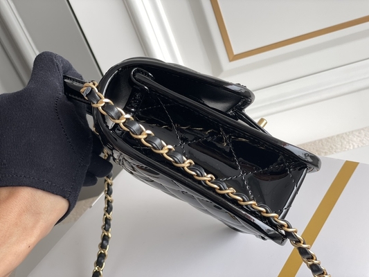 Chanel 22 Mini Designer Purses Black Spell Gold Chanel with Drop Flap
