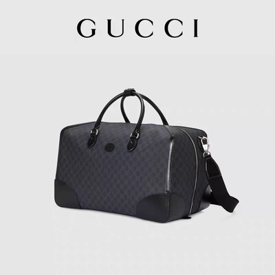 کیف مسافرتی Black Travel GG Supreme Tote Gucci Mens Messenger Canvas Double G