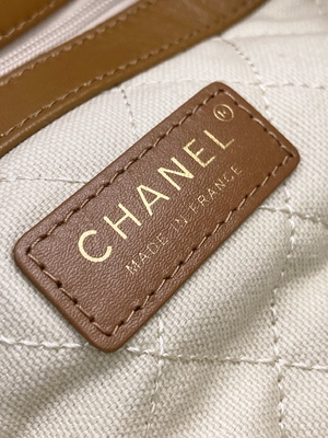 کیف مسنجر با مارک سفارشی 22P Chanel Straw Raffia Bag PU