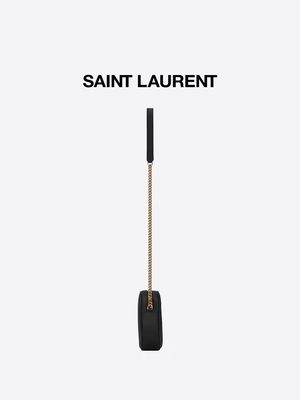 کیف مسنجر با مارک چرم برجسته دانه دار YSL وینیل دور دوربین کیف V Quilted