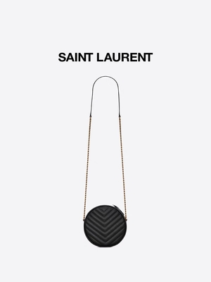 کیف مسنجر با مارک چرم برجسته دانه دار YSL وینیل دور دوربین کیف V Quilted